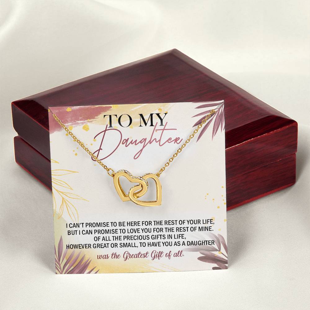 To My Daughter - Interlocking Hearts Necklace - D05