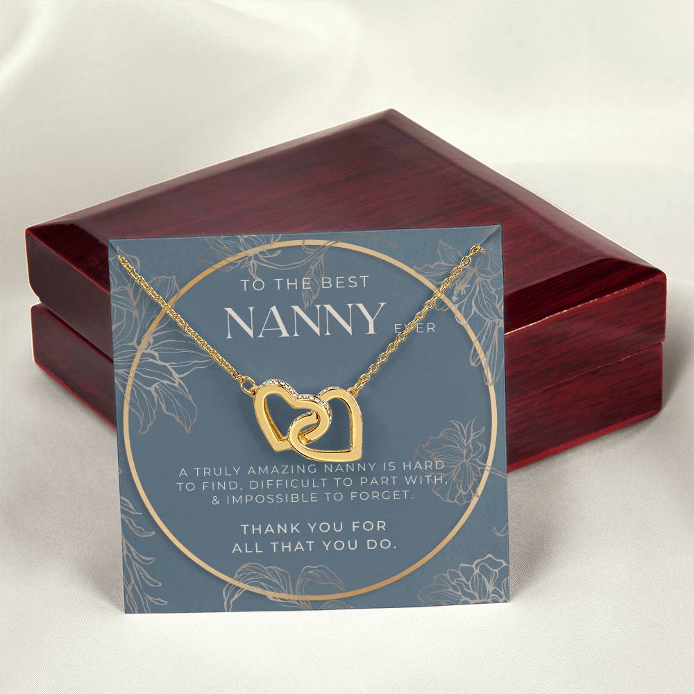Nanny Gift Nanny Necklace Gift Best Nanny Gift Nanny Thank You Gift Nanny Appreciation Necklace Gift Thank You Nanny Necklace Gift Best Nanny Ever Gift Interlocking Hearts Necklace