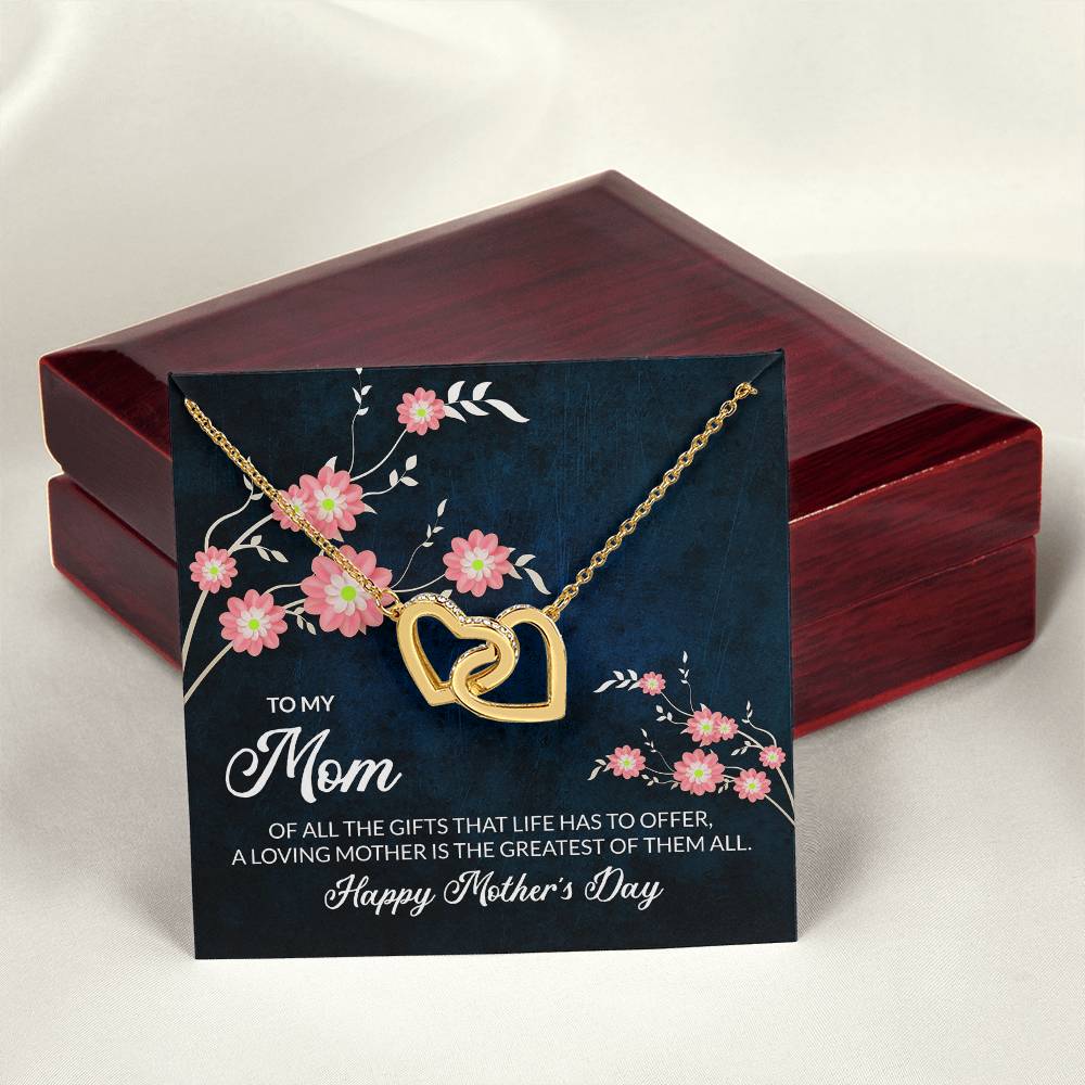 To My Mom - Interlocking Hearts Necklace
