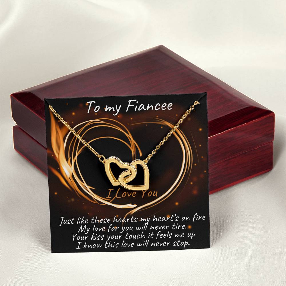 Interlocking Hearts Necklace - To My Fiancee