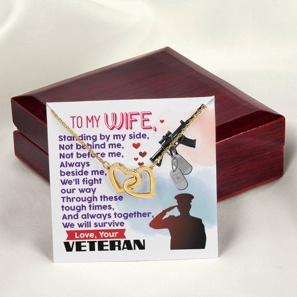 Veteran'S Wife - Interlocking Heart Necklace Interlocking Hearts Necklace