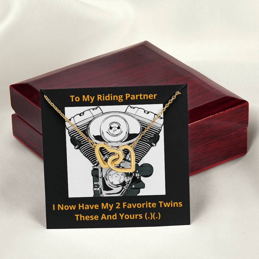 My Riding Partner Interlocked Hearts Necklace Interlocking Hearts Necklace