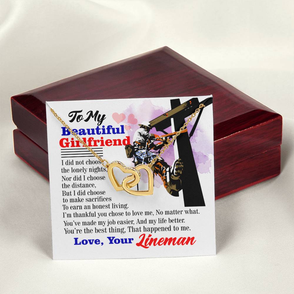 Lineman'S Girlfriend - Interlocking Heart Necklace Interlocking Hearts Necklace