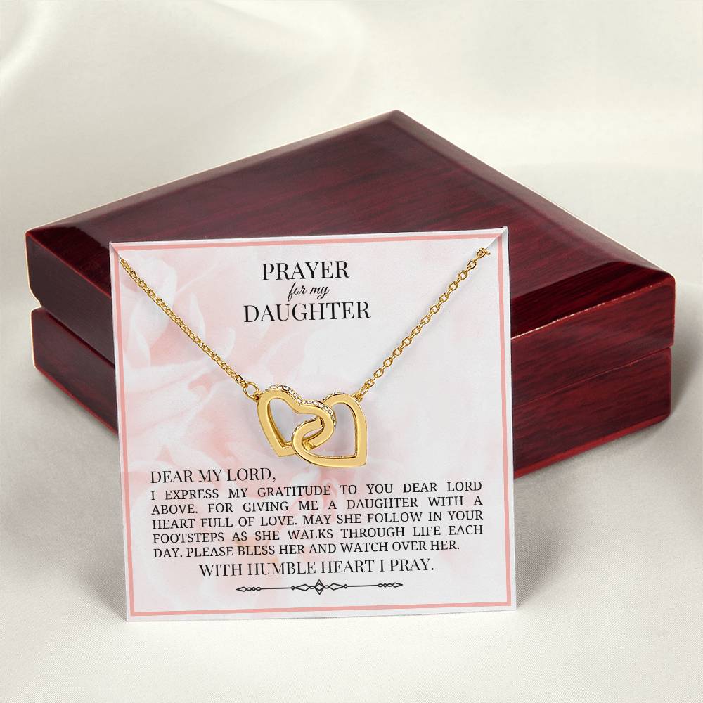 Prayer For My Daughter - Interlocked Hearts Necklace - By Zahara Interlocking Hearts Necklace