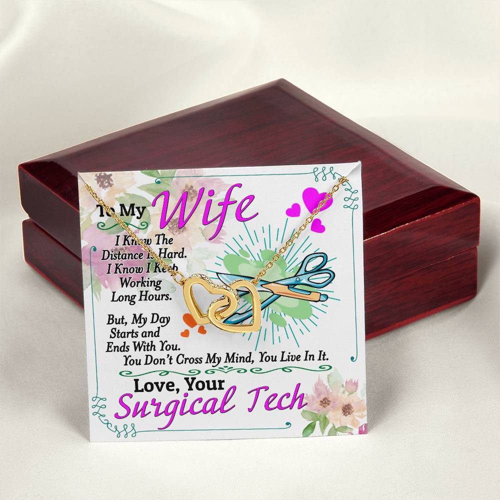 Surgical Tech'S Wife - Interlocking Heart Necklace Interlocking Hearts Necklace