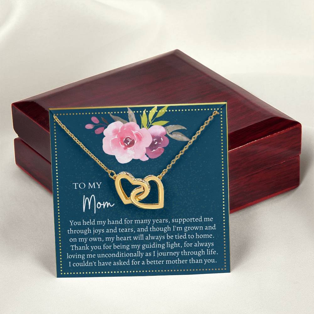 Gift For Mom Interlocking Hearts Necklace