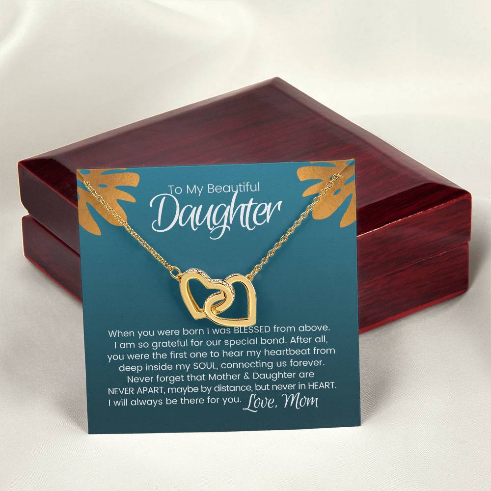 Mother Daughter Bond Connected By Heart Necklace Limited Edition - Grab Yours Now! Interlocking Hearts Necklace
