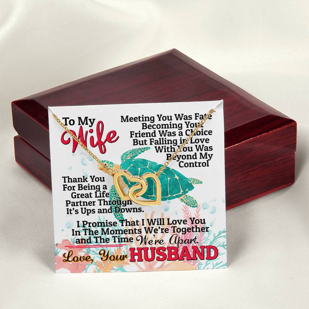 Gift For Wife - Interlocking Heart Necklace Interlocking Hearts Necklace