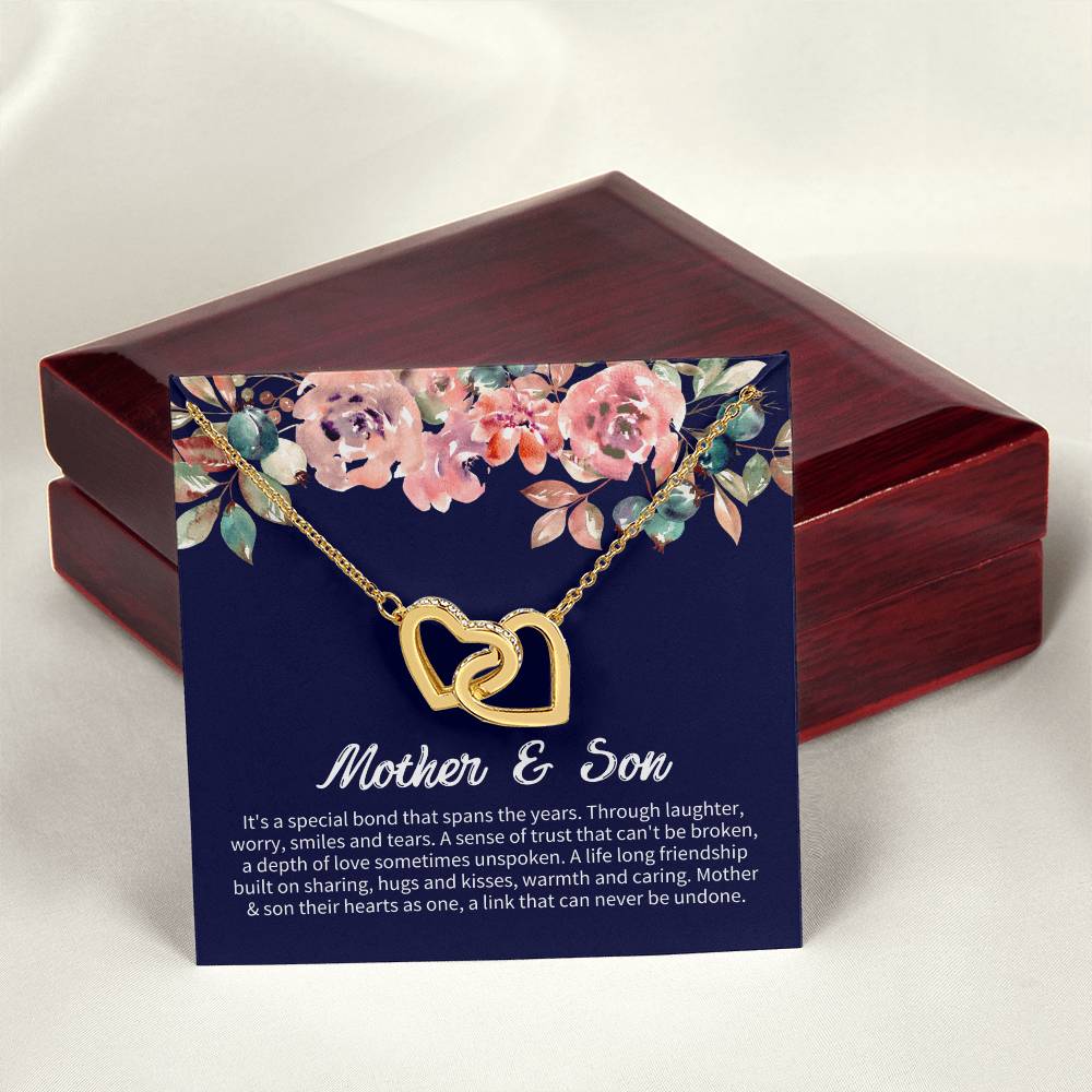 Mother & Son It'S A Special Bond Interlocked Heart Necklace Interlocking Hearts Necklace