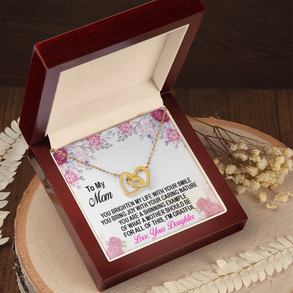Mom Daughter Gift Mother'S Day Interlocking Hearts Necklace