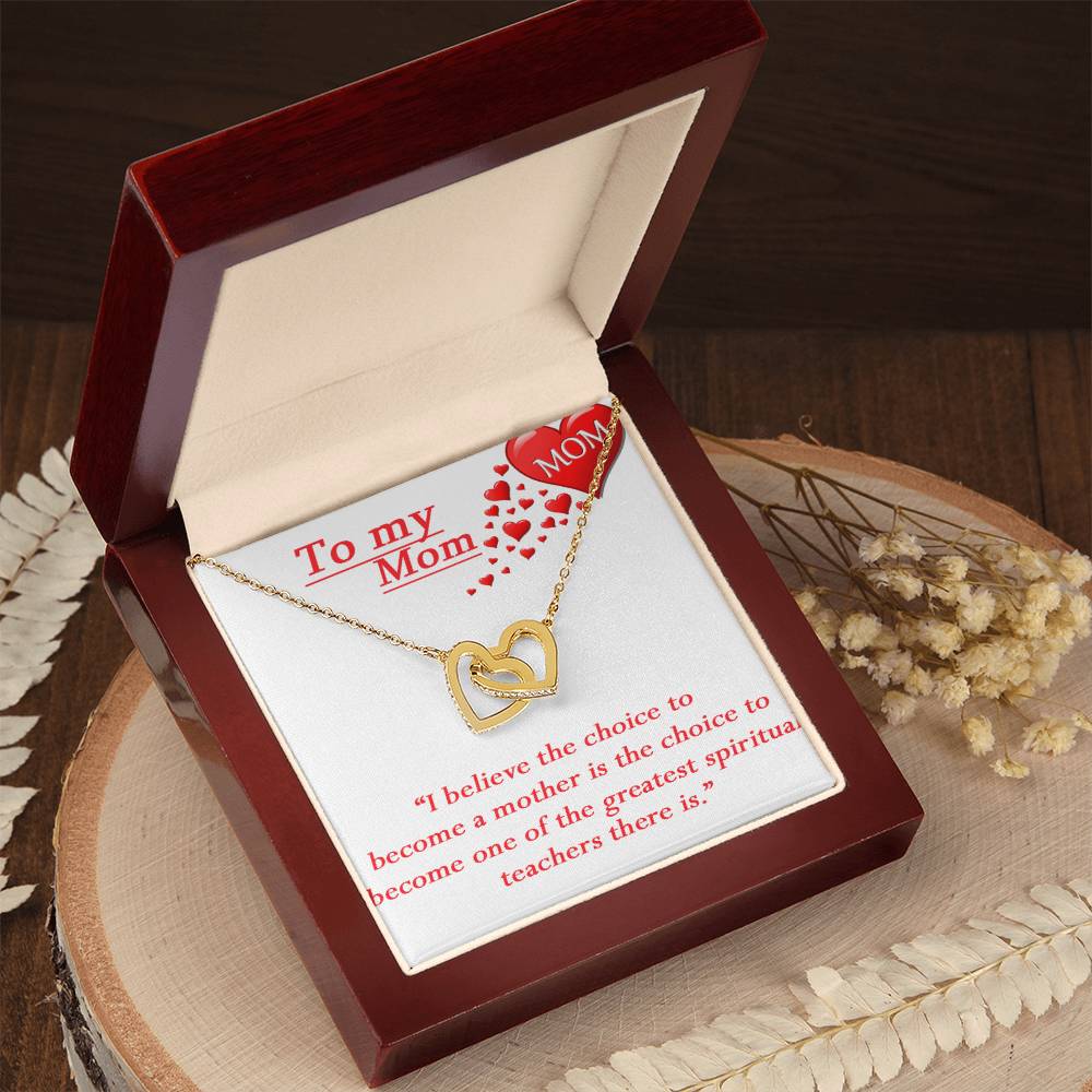 To My Mom I Will Always Be There Dragonfly Necklace Gift For Mom From Son Birthday Mother'S Day Christmas Present Interlocking Hearts Necklace