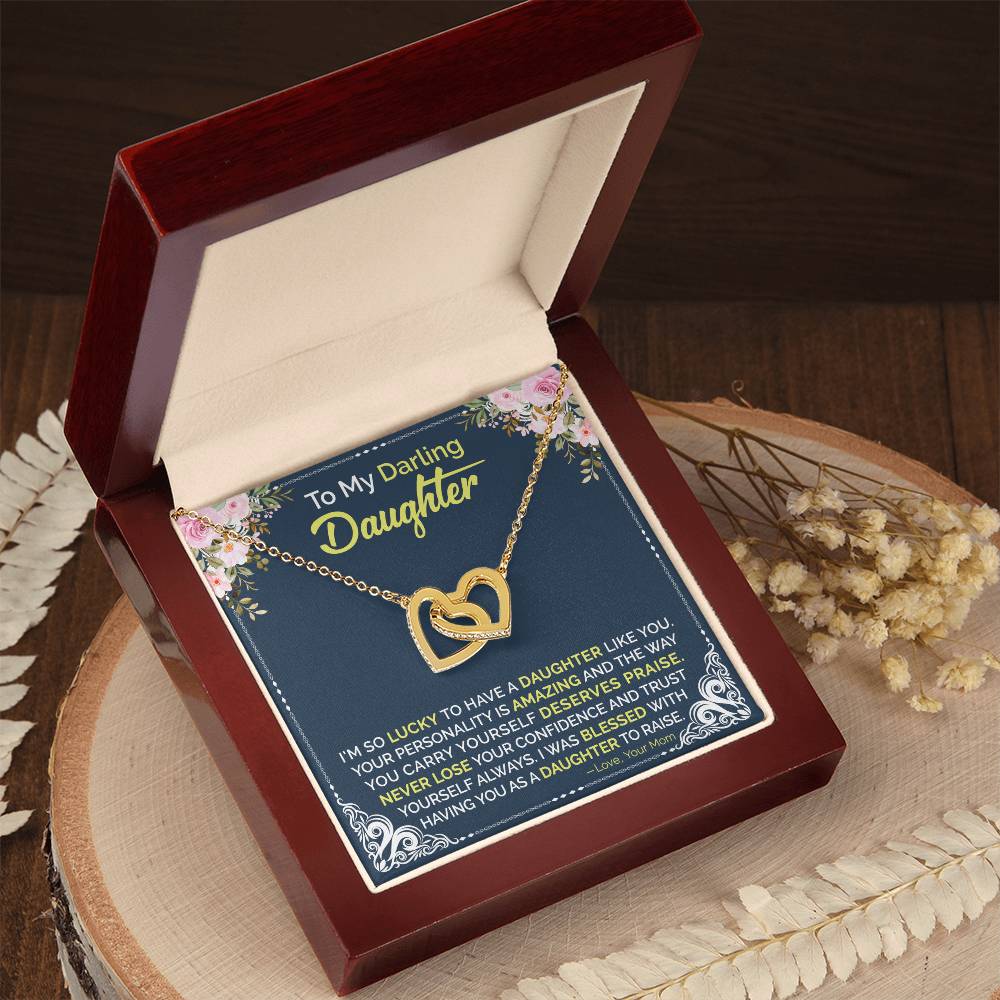 Mom To Daughter - Interlocking Hearts Necklace