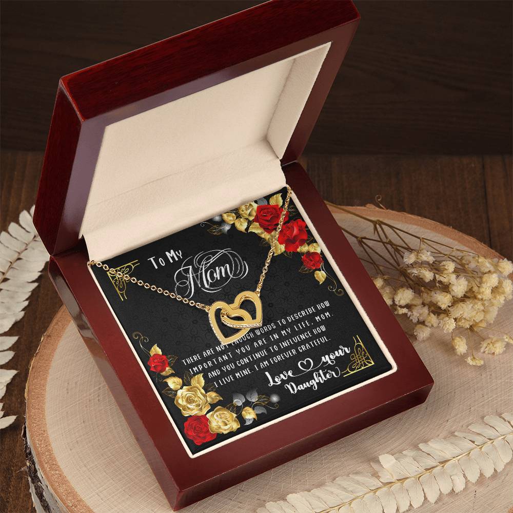 To My Mom - Interlocked Hearts Necklace Set Interlocking Hearts Necklace