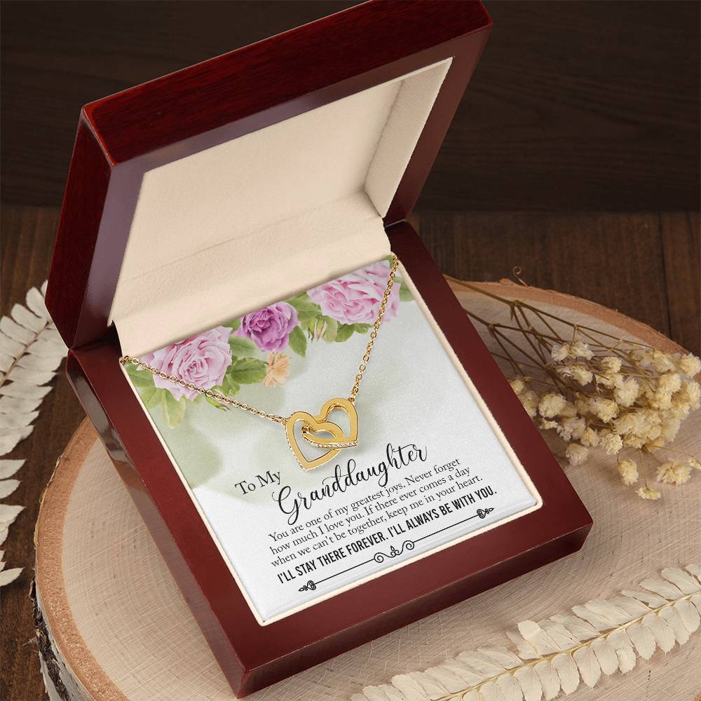My Granddaughter - My Greatest Joys - Interlocked Hearts Necklace Interlocking Hearts Necklace