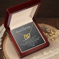 To My Daughter Necklace Gift From Dad Father Daughter Jewelry Gifts Birthday Gift For My Daughter Necklace Interlocking Hearts Necklace
