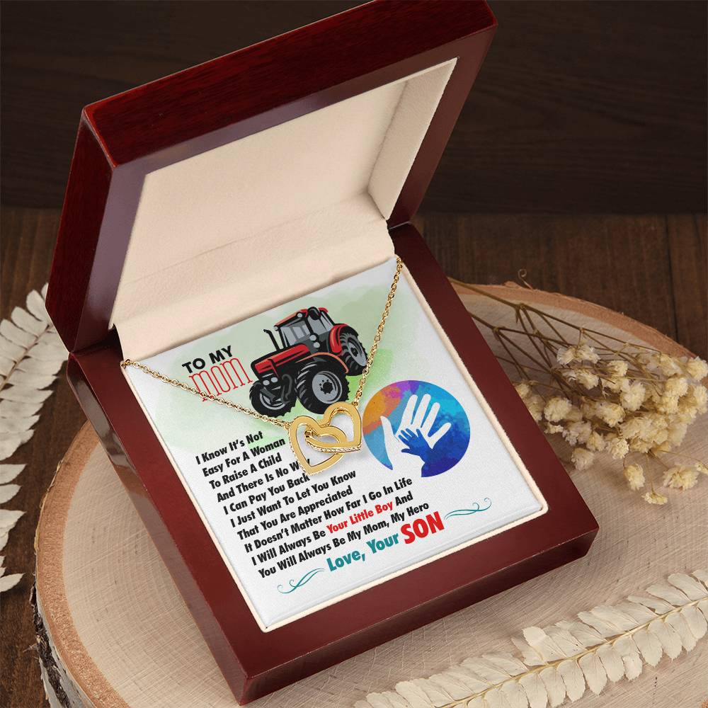 Farmer'S Mom - Interlocking Heart Necklace Interlocking Hearts Necklace