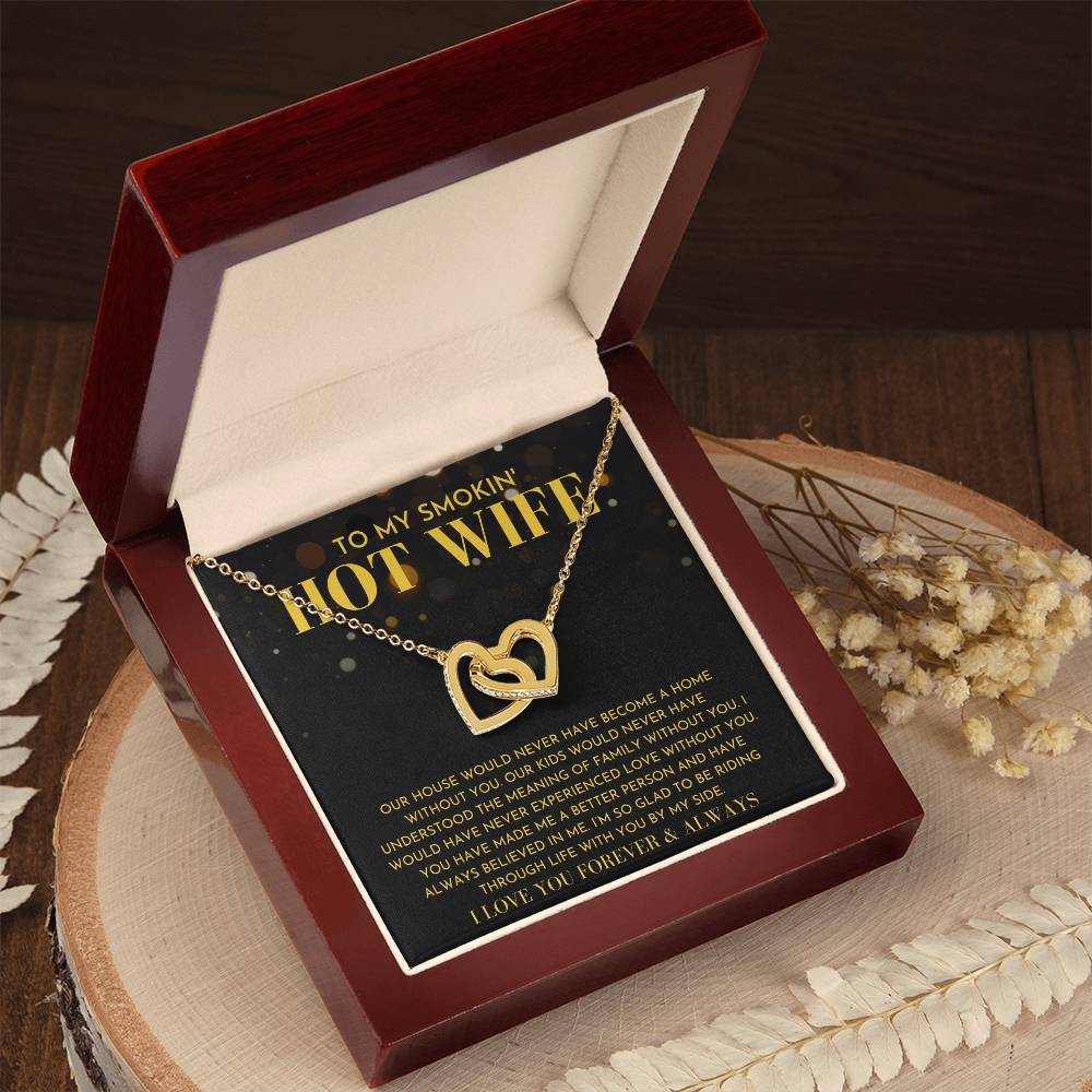 I Love You Forever And Always Interlocking Hearts Necklace