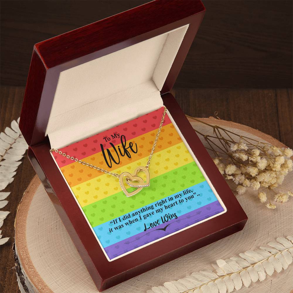 Love Wins Necklace Interlocking Hearts Necklace