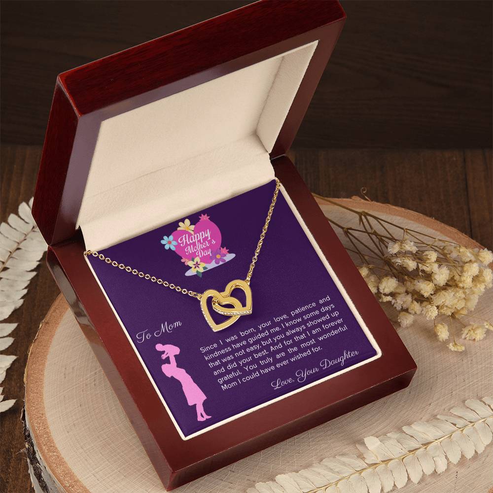 Happy Mother'S Day Love Patience And Kindness Necklace Interlocking Hearts Necklace