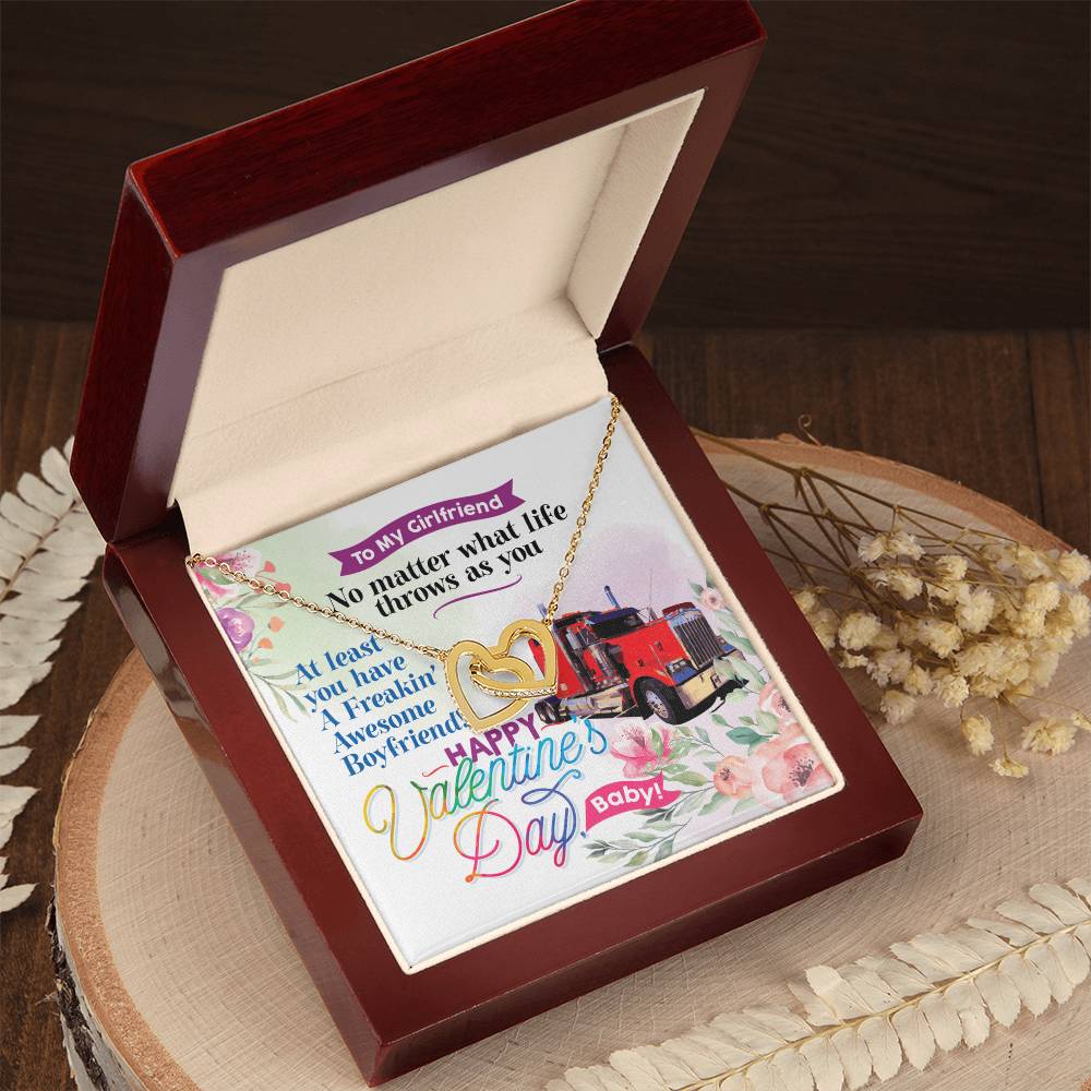Trucker'S Girlfriend - Interlocking Heart Necklace Interlocking Hearts Necklace