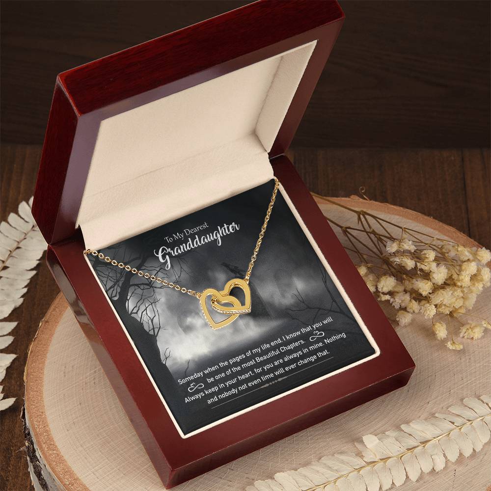 Necklace For Dearest Grand Daughter Interlocking Hearts Necklace