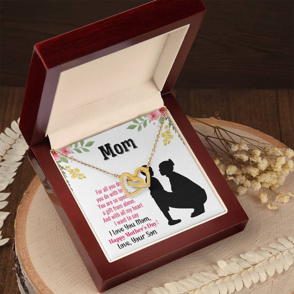 Mother'S Day Necklace Gift For Mom Mothers Day Gift To My Mom Necklace For Mom Mom'S Day Gift Mother Day Gift Set Interlocking Hearts Necklace