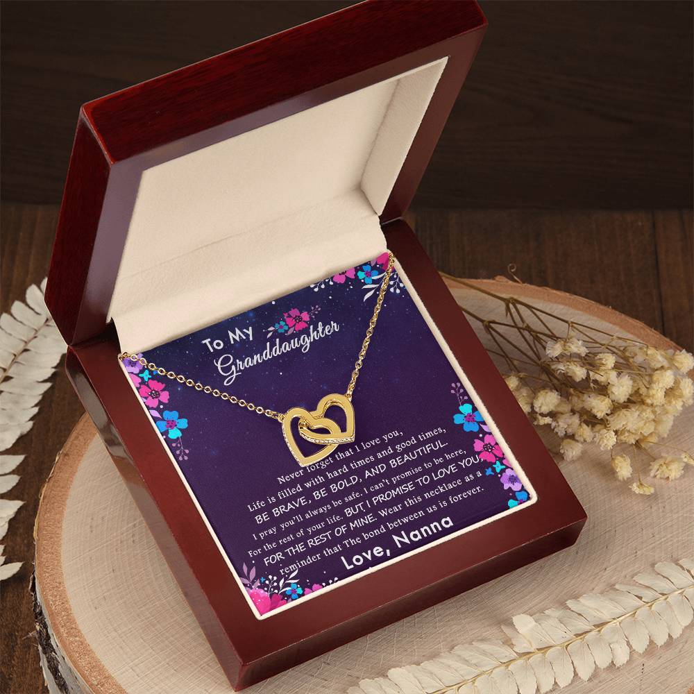Interlocking Heart Necklace Gift For Granddaughter Interlocking Hearts Necklace