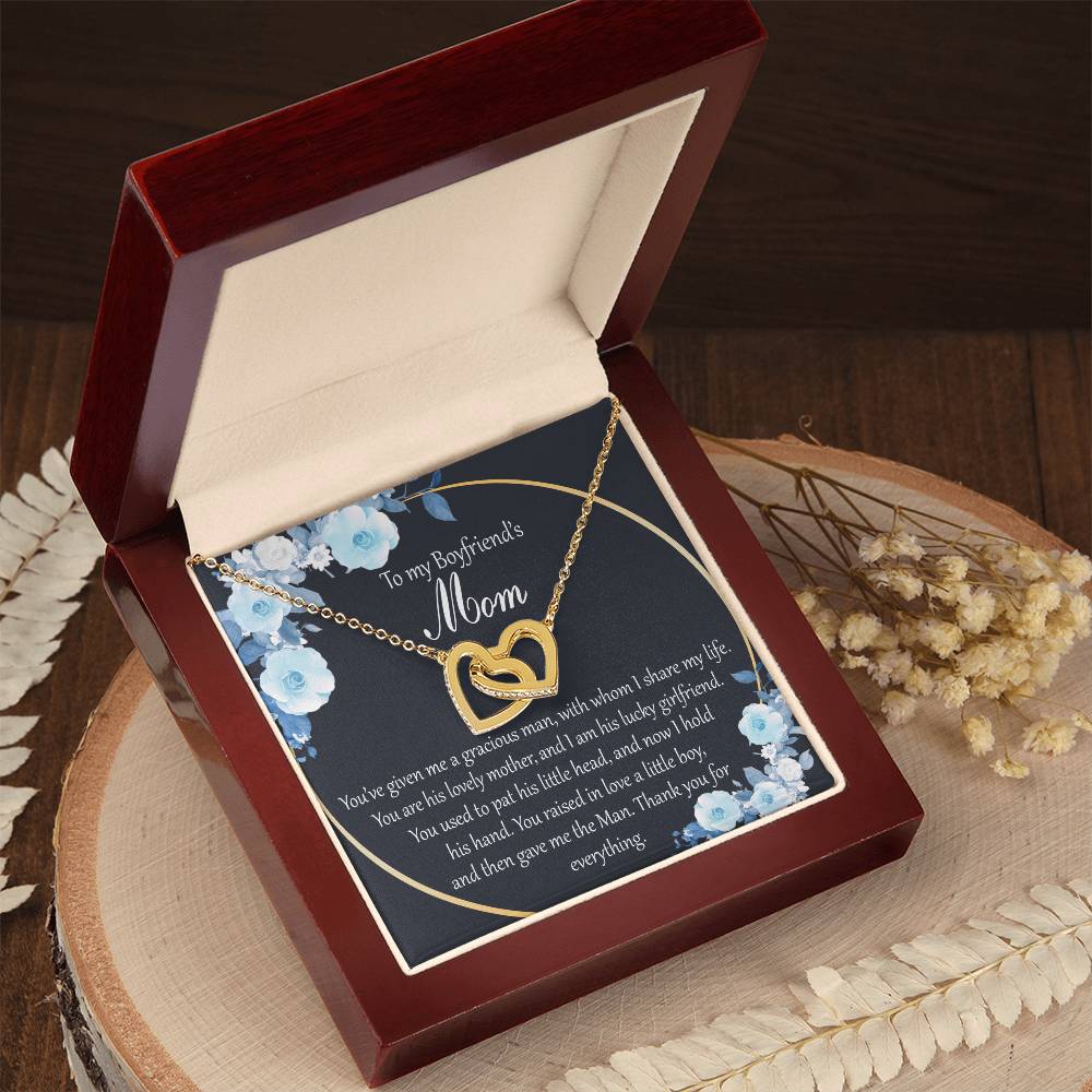 Interlocking Hearts To My Boyfriend’S Mom You’Ve Given Me A Gracious Man With Whom I Share My Life Interlocking Hearts Necklace