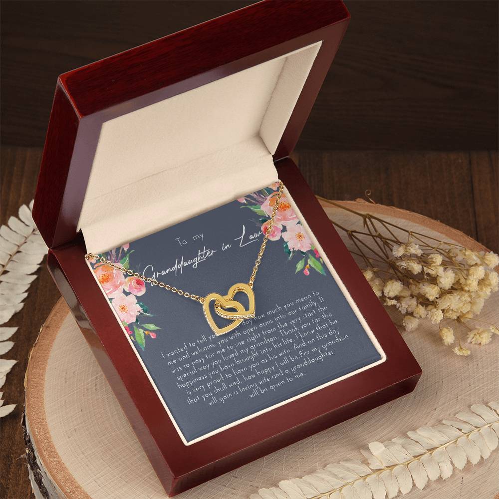 To My Granddaughter-In-Law Gift I Wanted To Tell You Interlocking Hearts Necklace
