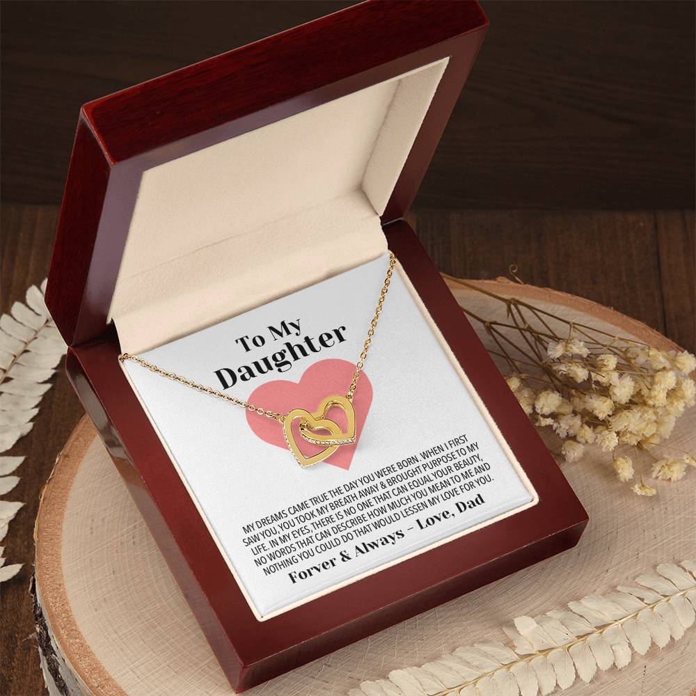 Daughter Of My Dreams Necklace Interlocking Hearts Necklace