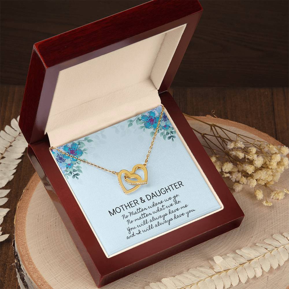 Mother And Daughter Sentimental Jewelry Necklace Gift For Mothers Day Gift For Daughter Birthday Presents For Mom Birthday Interlocking Hearts Necklace