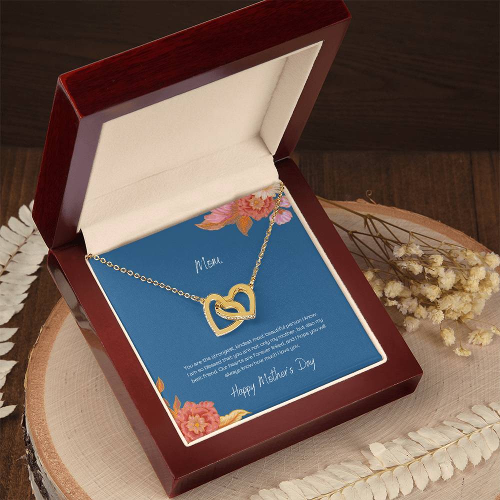 Two Hearts Mother'S Day - Blessed Interlocking Hearts Necklace