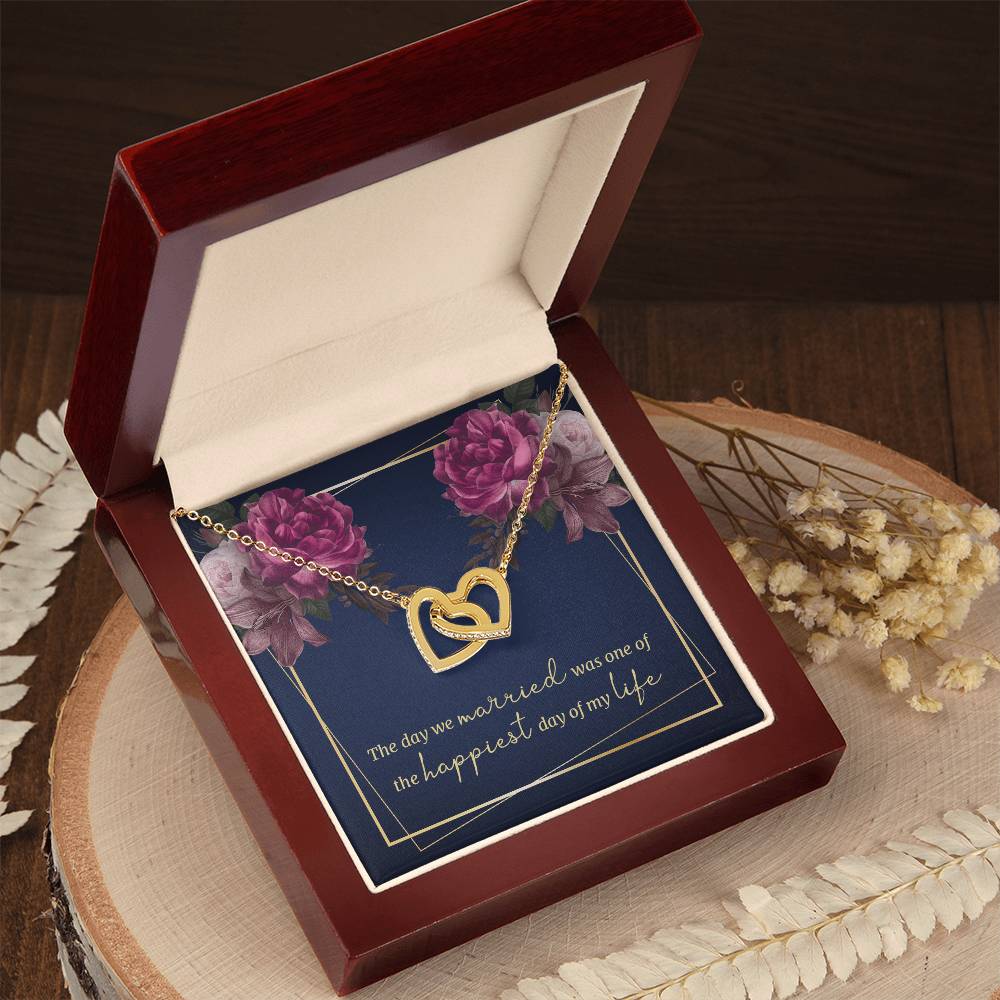 The Day We Married - Interlocking Hearts Necklace