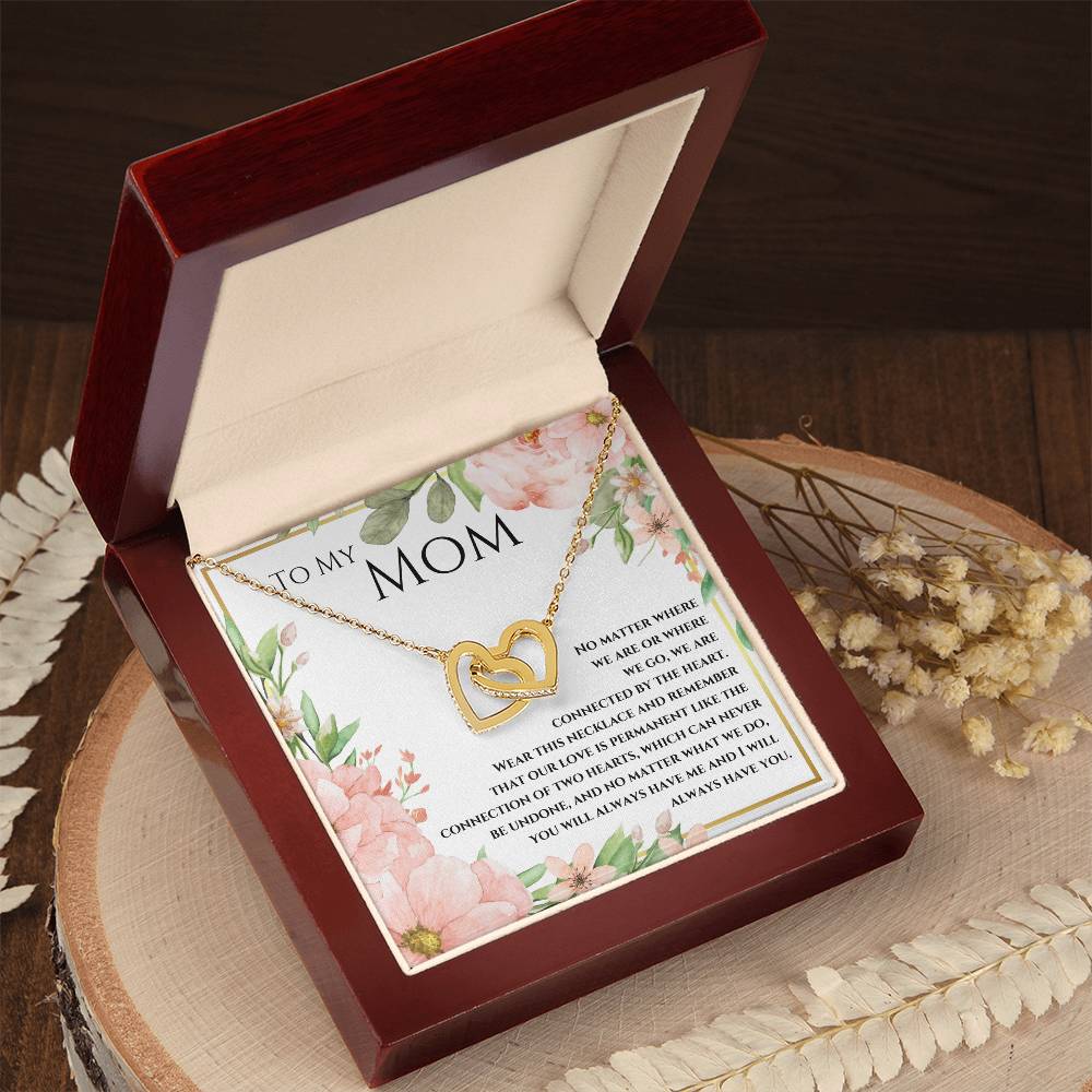 To My Mom - The Greatest Of Them All - Necklace Interlocking Hearts Necklace