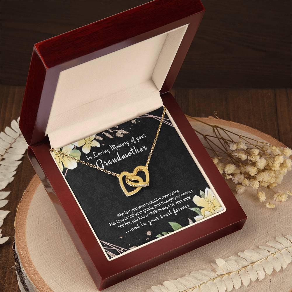 Sympathy Gift Loss Of Grandmother Condolence Twin Hearts Necklace Interlocking Hearts Necklace