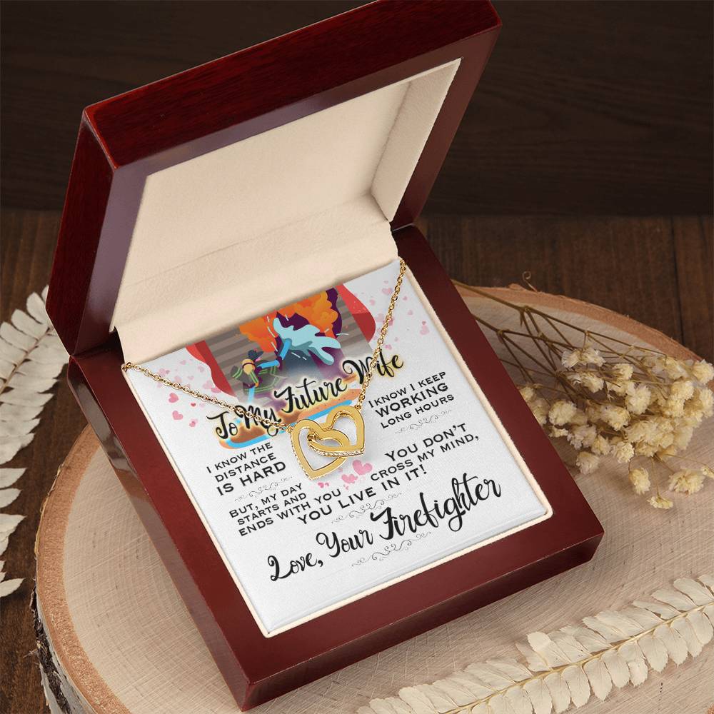 Firefighter'S Future Wife - Interlocking Heart Necklace Interlocking Hearts Necklace