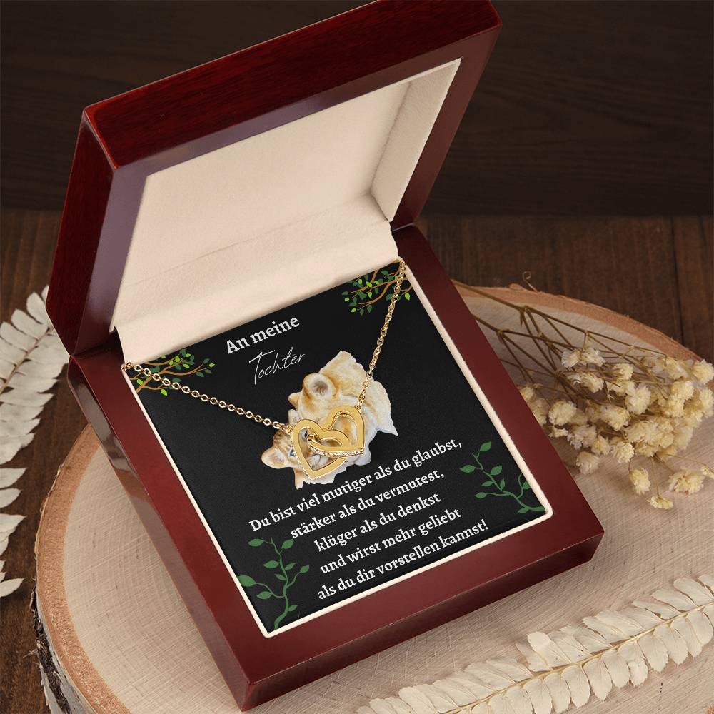 Lion Strenght Tochter Interlocking Hearts Necklace