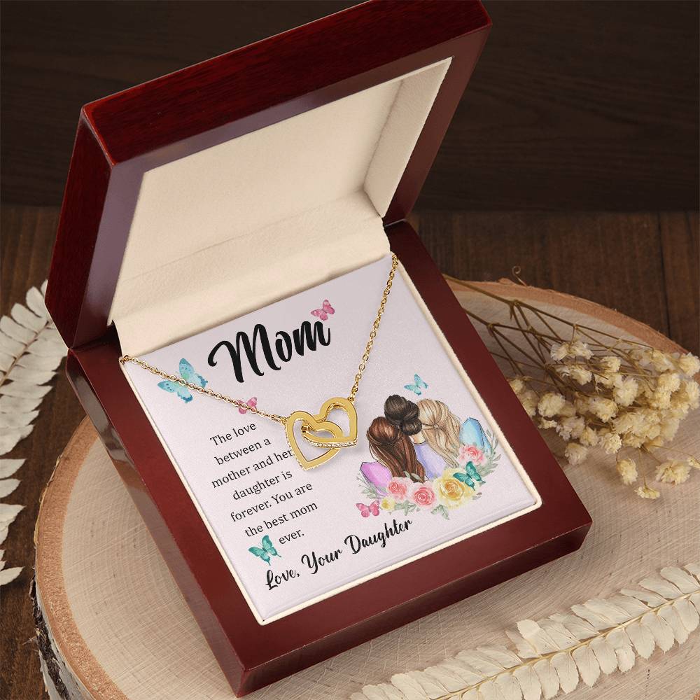 Mom Love Interlocking Hearts Necklace