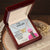 To My Little Girl Interlocking Heart Necklace With Message Card Interlocking Hearts Necklace