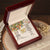 To My Daughter Love Mom Two Hearts Embellished With Cubic Zirconia Stones Interlocking Hearts Necklace