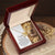 To My Daughter - This Old Lion Will Always Have Your Back Interlocking Hearts Necklace