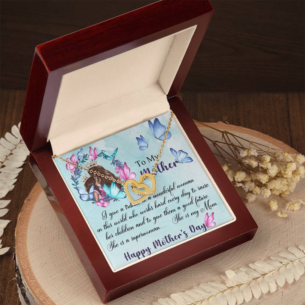 Mother'S Day Jewelry Interlocking Hearts Necklace