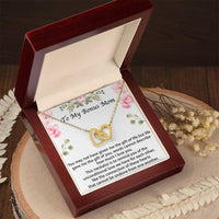 Bonus Mom Gift Bonus Mom Necklace Unbiological Mom Gift Unbiological Mom Neclace Card Mother'S Day Gift For Stepmom Foster Mom In Law Interlocking Hearts Necklace
