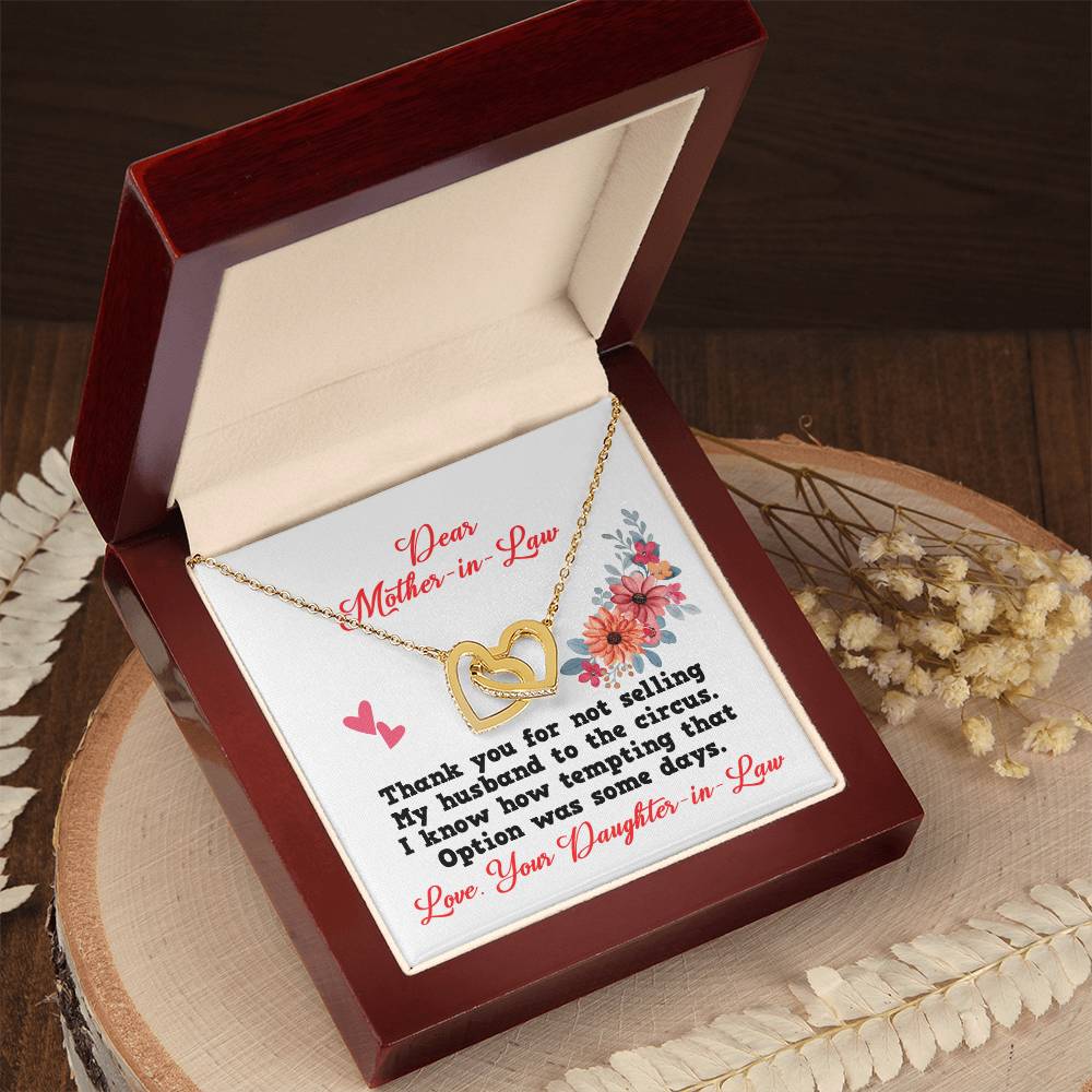 Gift For Mother In Law - Interlocking Heart Necklace Interlocking Hearts Necklace