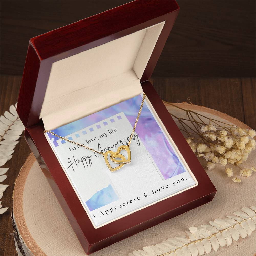 Appreciation Gift Interlocking Hearts Necklace