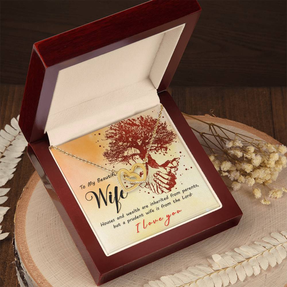 Romantic Gift For Wife - No One Loves You Like I Do V2 Anniversary Gift From Husband Valentine'S Day Present Interlocking Hearts Necklace