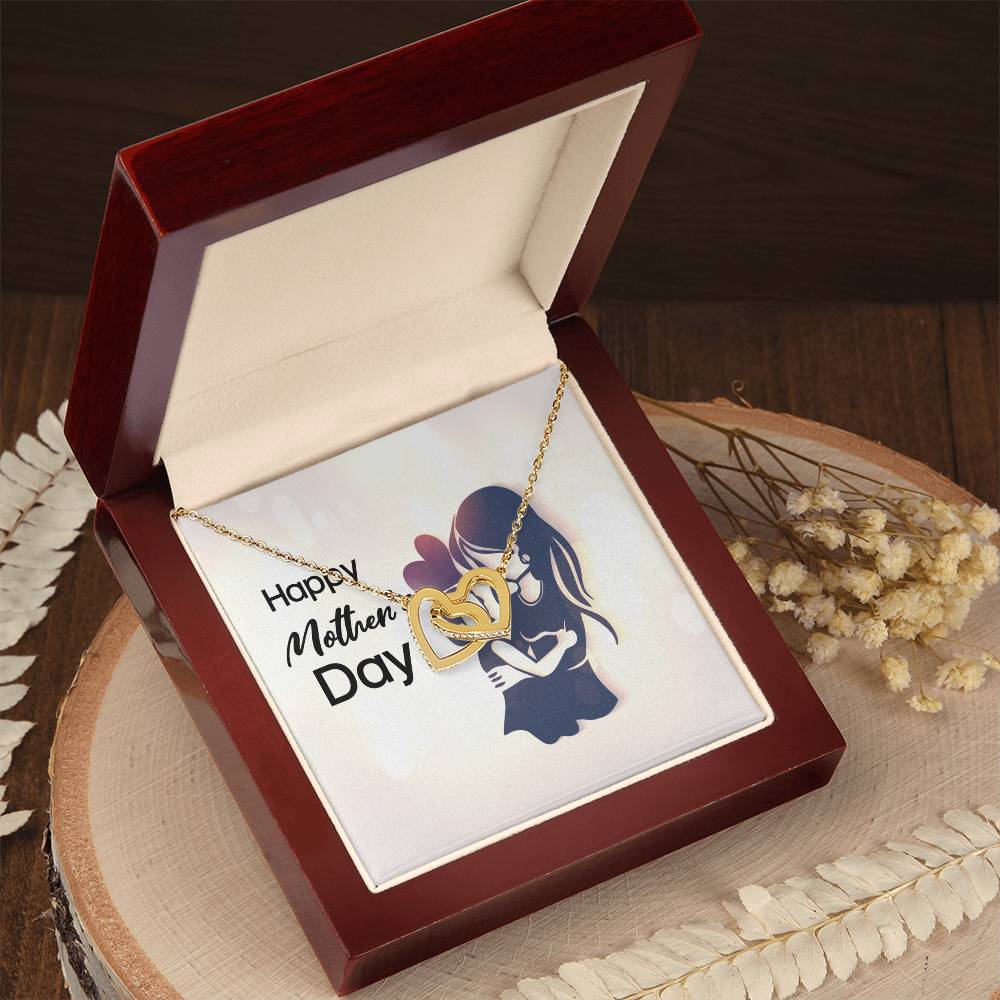 Happy Mother'S Day - Interlocking Heart Necklace Interlocking Hearts Necklace
