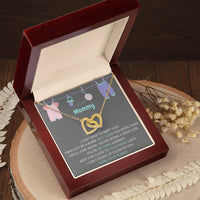 To My Mommy Necklace Gift For Expecting Moms Interlocking Hearts Necklace