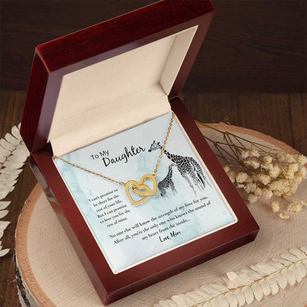 My Love For You Heart Necklace Interlocking Hearts Necklace