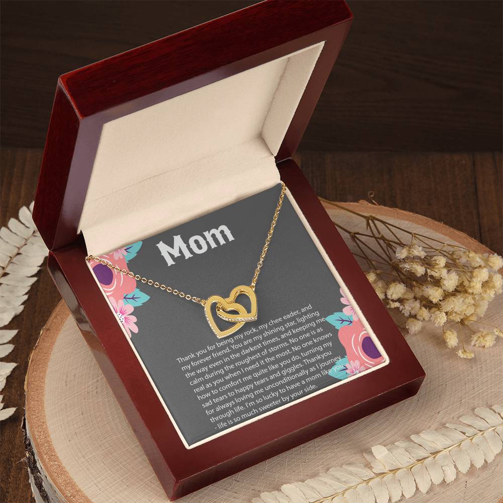 Mom Necklace Mother Necklace Mom Gift Mother'S Day Giftmother'S Day Necklace Mother Daughter Gift 2 Interlocking Hearts Interlocking Hearts Necklace